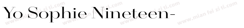 Yo Sophie Nineteen字体转换